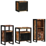 Set de mobilier pentru baie cu raft 4 pcs Lemn recuperat solid GartenMobel Dekor