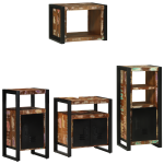 Set de mobilier pentru baie cu raft 4 pcs Lemn recuperat solid GartenMobel Dekor