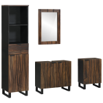 Set de mobilier pentru baie 4 pcs Alb 38 x 33 x 160 cm GartenMobel Dekor