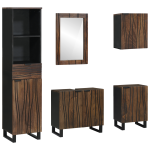 Set de mobilier pentru baie 5 pcs Alb 38 x 33 x 160 cm GartenMobel Dekor