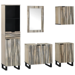 Set de mobilier pentru baie 5 pcs Maro Nuc 38 x 33 x 160 cm GartenMobel Dekor