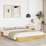 Cadru de pat fără saltea 160x200 cm din lemn masiv de stejar GartenMobel Dekor