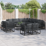 Set de canapele pentru grădină 12 pcs Negru 70 x 70 x 32 cm GartenMobel Dekor