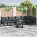 Set de canapele pentru grădină 6 pcs Antracit Oțel GartenMobel Dekor
