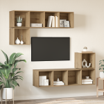 Set comodă TV 4 pcs stejar artizanal 37 x 37 x 142.5 cm GartenMobel Dekor