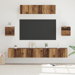 Set Cabinet TV Altele cu depozitare cu ușă 7 pcs Lemn vechi 80 x 30 x 30 cm GartenMobel Dekor