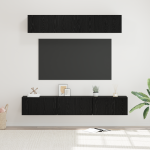 Set comodă TV 5 pcs Stejar Negru Mediu 80 x 30 x 30.5 cm GartenMobel Dekor