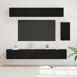 Set comodă TV 6 pcs Stejar negru 100 x 30 x 30 cm Lemn compozit GartenMobel Dekor