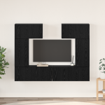 Set comodă TV 6 pcs Stejar negru 80 x 30 x 30 cm Lemn compozit GartenMobel Dekor