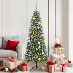 Brad de Crăciun with Decorative String Lights Verde 180 cm PVC GartenMobel Dekor