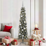 Brad de Crăciun with Decorative String Lights Verde 180 cm PVC GartenMobel Dekor