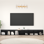 Cabinet TV 3 pcs Stejar negru 37 x 35 x 107.5 cm GartenMobel Dekor