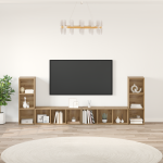 Cabinet TV cu raft 4 pcs Stejar artisanal 37 x 35 x 107.5 cm GartenMobel Dekor