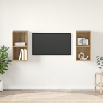 Dulap pentru TV pe Perete 2 pcs Stejar artisanal GartenMobel Dekor