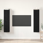 Set comodă TV cu raft 4 pcs Stejar negru 30.5 x 30 x 60 cm GartenMobel Dekor