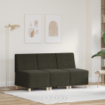 Fotoliu cu pernă 3 pcs Verde 55 cm Piele ecologică de suede GartenMobel Dekor