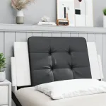 Pernă pentru tăblie pat, negru și alb, 100cm, piele artificială GartenMobel Dekor