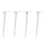 Picioare pentru măsuță de cafea, formă conică, 4 buc., alb, 30-31 cm, oțel GartenMobel Dekor