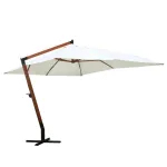 Umbrelă de soare suspendată 300 x 400 cm, alb GartenMobel Dekor