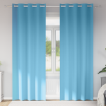 Perdele 2 pcs Albastru deschis 260 x 140 cm Poliester GartenMobel Dekor