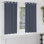 Perdele cu perdele 2 pcs Antracit 175 x 140 cm Poliester GartenMobel Dekor