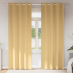 Perdele cu perdele 2 pcs Bej 225 x 140 cm Poliester GartenMobel Dekor