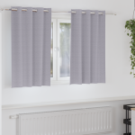 Perdele cu perdele 2 pcs Gri metalic 140 x 140 cm Poliester GartenMobel Dekor
