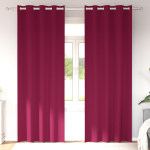 Perdele cu perdele 2 pcs Roșu Vin 245 x 140 cm Poliester GartenMobel Dekor