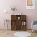 Bibliotecă, stejar maro, 90x30x90 cm, lemn prelucrat GartenMobel Dekor