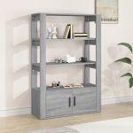 Servantă, gri sonoma, 80x30x119,5 cm, lemn prelucrat GartenMobel Dekor