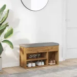 Banchetă pantofar stejar artizanal 82x32x45,5 cm lemn prelucrat GartenMobel Dekor
