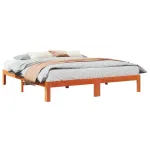 Cadru pat fără saltea, maro ceruit, 160x200 cm, lemn masiv pin GartenMobel Dekor