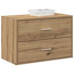 Dulap cu 2 sertare Stejar artizanal 60x31x40 cm Lemn prelucrat GartenMobel Dekor