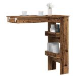 Masă bar de perete, lemn vechi, 102x45x103,5 cm, lemn compozit GartenMobel Dekor