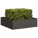 Jardinieră Negru 100x100x30 cm Oțel GartenMobel Dekor