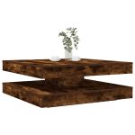 Măsuță cafea rotativă 360 grade, stejar fumuriu 90x90x34,5 cm GartenMobel Dekor