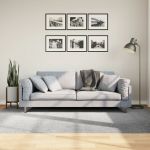 Covor "IZA" aspect scandinav, cu fire scurte, gri, 160x230 cm GartenMobel Dekor