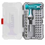 TOTAL - SET SURUBELNITA CU CLICHET - 47 PIESE PowerTool TopQuality