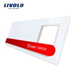 Panou intrerupator dublu+simplu+ priza Livolo din sticla SmartElectro IntelligentHouse