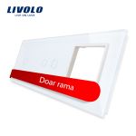 Panou intrerupator simplu+dublu+ priza Livolo din sticla SmartElectro IntelligentHouse