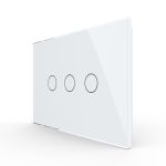 Intrerupator triplu cu touch Livolo din sticla, standard italian - Serie noua SmartElectro IntelligentHouse