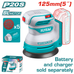 TOTAL - MASINA DE SLEFUIT ROTATIVA - 125MM - LI-ION - 20V PowerTool TopQuality