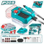 TOTAL - MINI POLIZOR - 20V - 2.0Ah (INCLUDE ACUMULATOR SI INCARCATOR) PowerTool TopQuality