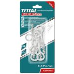 TOTAL - SET DIBLURI CU SURUBURI CU OCHI INCHIS 5.0X75MM - DIBLU - 8X40MM - 6BUC PowerTool TopQuality
