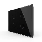 Intrerupator cvadruplu cu touch Livolo din sticla - standard italian SmartElectro IntelligentHouse