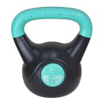 Kettlebel Vinil - 6 Kg, Negru-Turcoaz Ultimate FactoryBikes