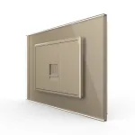 Priza internet Livolo cu rama din sticla - standard italian SmartElectro IntelligentHouse