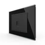 Priza internet Livolo cu rama din sticla - standard italian SmartElectro IntelligentHouse