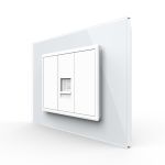 Priza internet Livolo cu rama din sticla - standard italian SmartElectro IntelligentHouse
