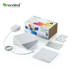 Kit 9 Panouri luminoase inteligente Nanoleaf Canvas cu senzor muzica, LED RGBW, Wi-Fi, Control tactil, Control de pe telefonul mobil SmartElectro IntelligentHouse